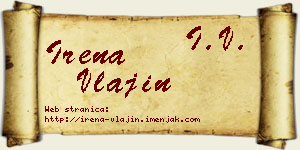 Irena Vlajin vizit kartica